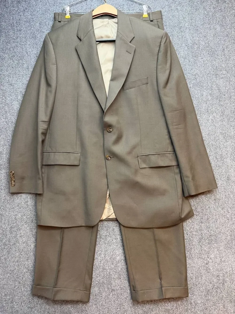 Lauren Ralph Lauren Men's Wool 2 Piece Suit 44L Pants 36x34 Made Canada